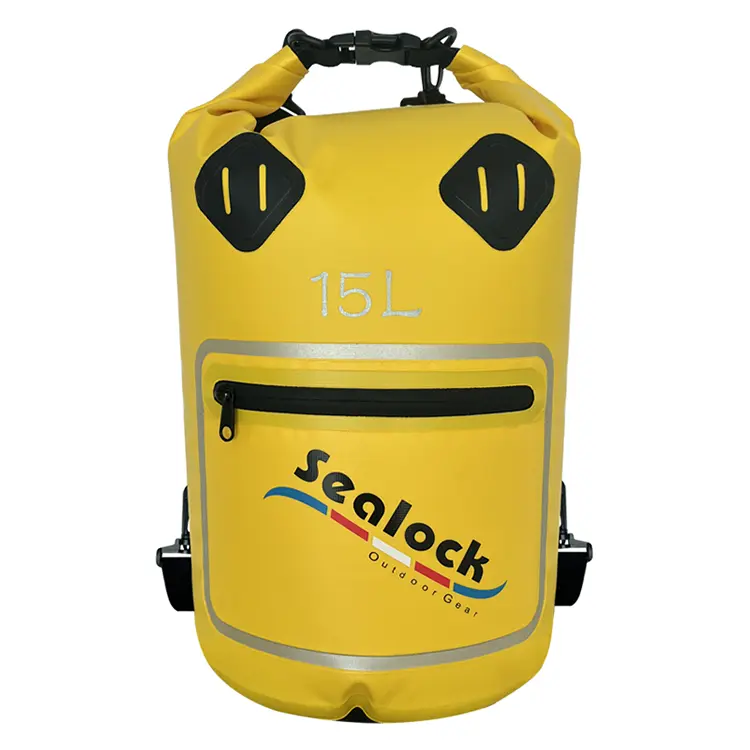 15L/20L IPX7 Waterproof Dry Bag with Transparent Window and Dry-Wet Separation