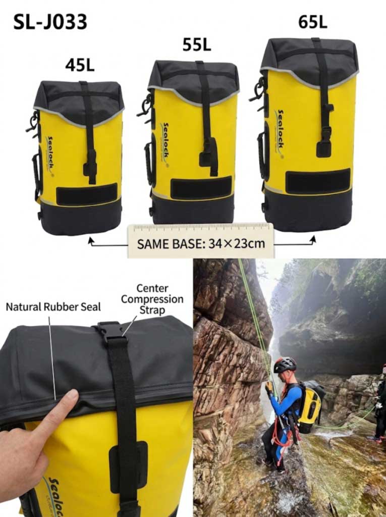 Caving and Canyoning Backpack Manufacturer: IPX8 Welded Packs for Expedition Brands