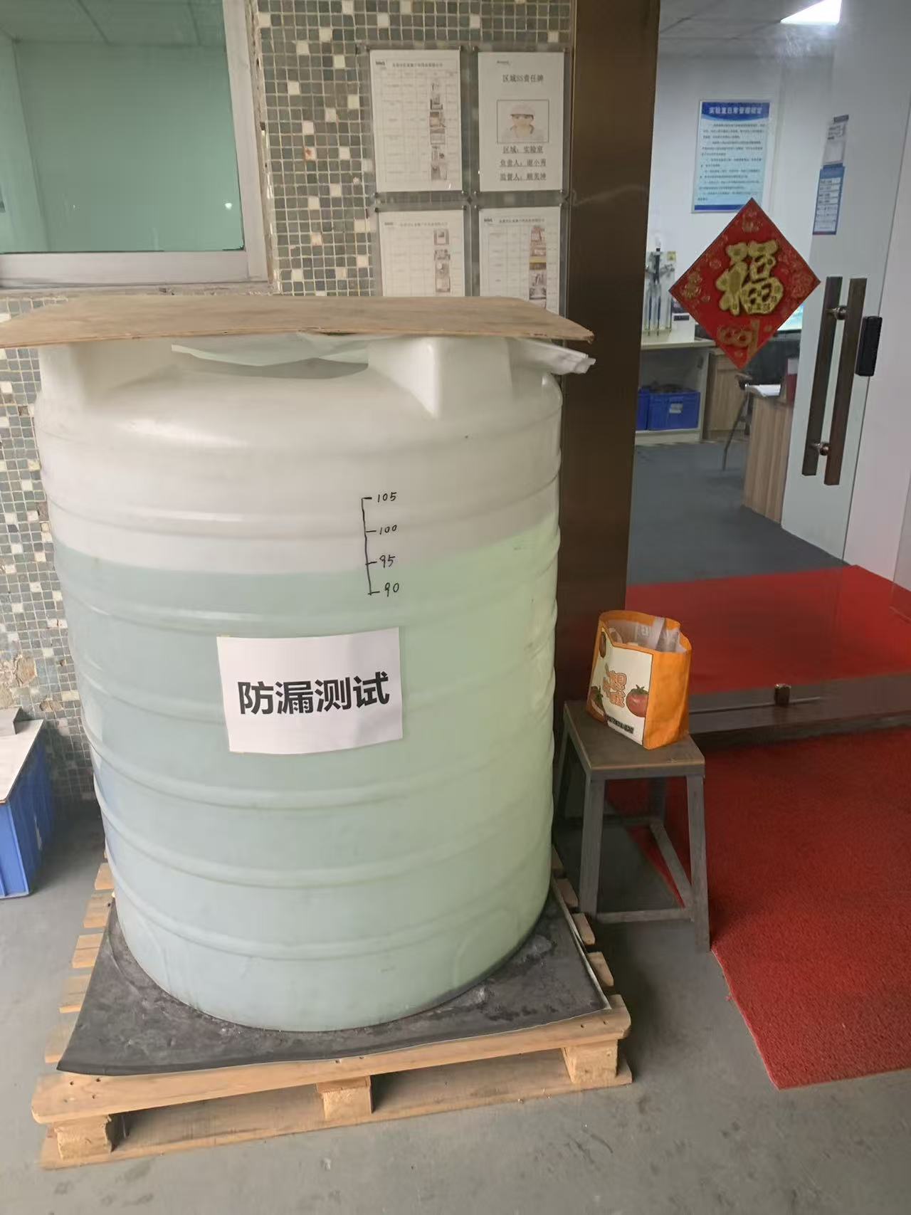 100% hermetic pressure drop testing in the factory laboratory