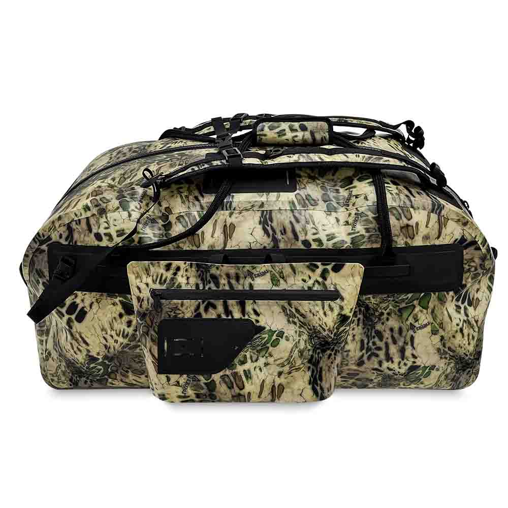 Water-Resistant Camo Duffel Bag with Detachable Front Pouch (IPX6)